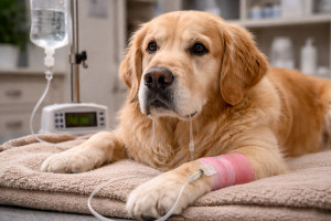 alt=”intoxicatia cu ciocolata la animale” alt=”intoxicatia cu ciocolata la caine” alt=”intoxicatia cu ciocolata la pisica” alt=”caine la perfuzii”