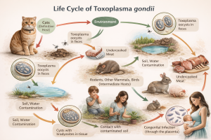 alt-”toxoplasma gondii life circle” alt=”toxoplasma in cats and humans”